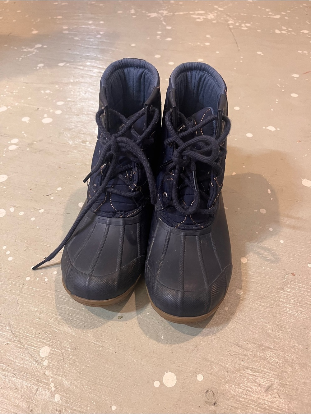 Sperry Kids Navy Lace-Up Rain & Snow Boots